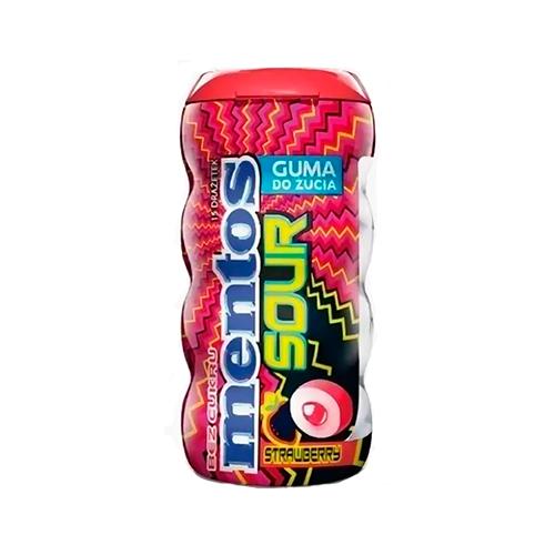 Конфеты жевательные Mentos Sour клубника 30 гр., ПЭТ