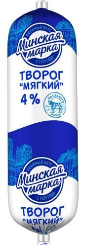 Творог Минская марка мягкий 4%, 400гр., мягкая упаковка