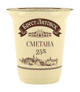 Сметана Брест-Литовск 25% 300 гр., ПЭТ