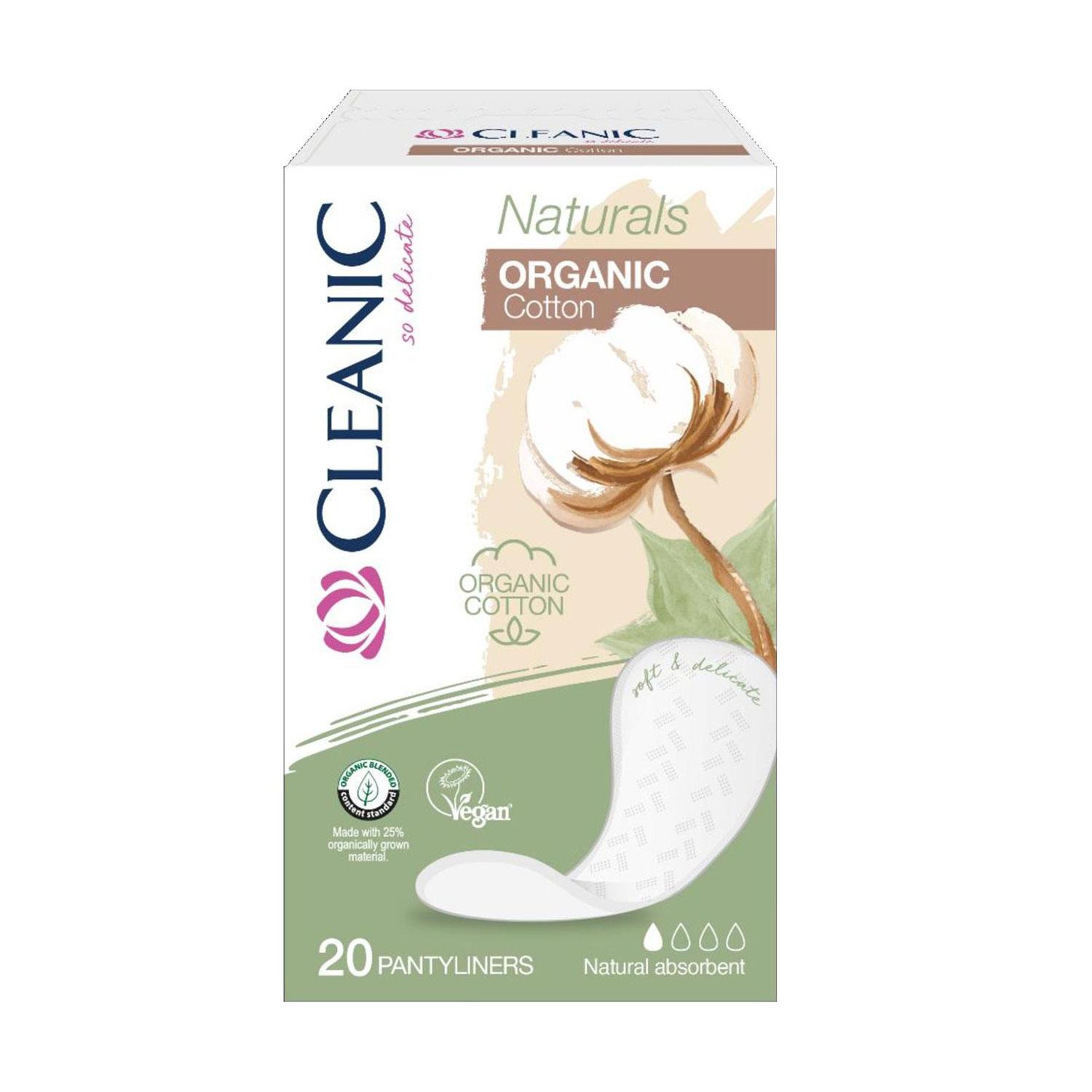 Прокладки ежедневные гигиенические CLEANIC Naturals Organic Cotton 20 шт., пакет