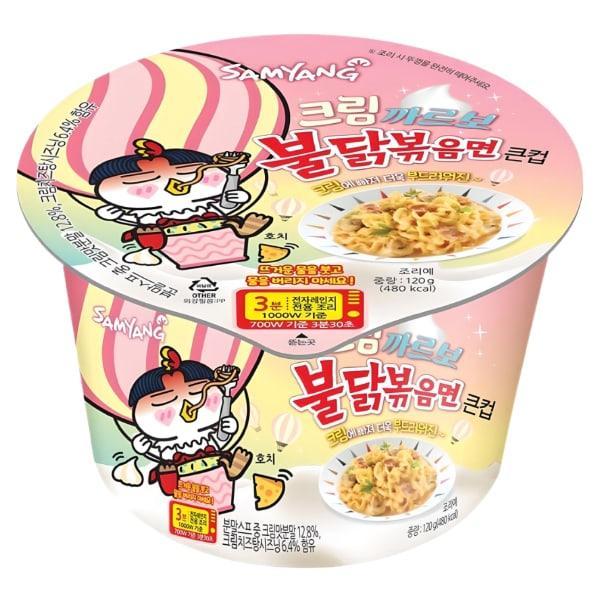 Лапша быстрого приготовления Samyang Hot Chicken Big Bowl Carbonara 120 гр., картон