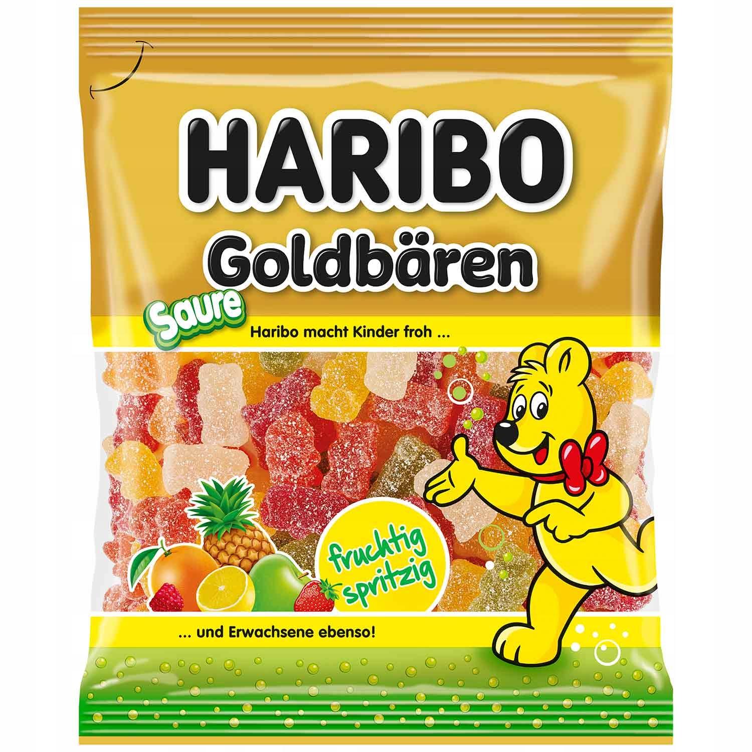 Мармелад Haribo Золотые мишки кислые Германия 175 гр., флоу-пак