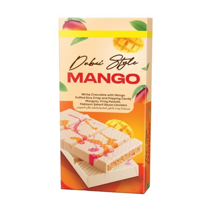 Шоколад Benissimo dubai style mango белый с манго и воздушным рисом 200 гр., картон