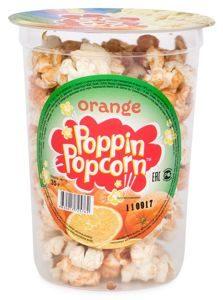 Попкорн  Poppin Popcorn в апельсиновой глазури, Конди-Прод, 35 гр, ПЭТ