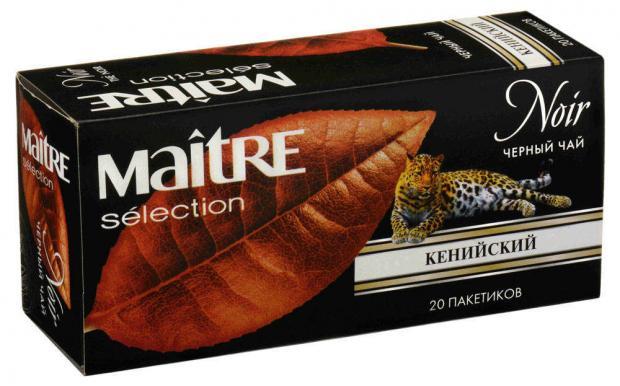 Чай Maitre de The Кенийский черный 20 пакетиков 36 гр., картон