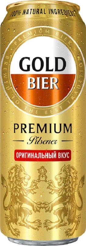 Пиво Pilsener Голд Премиум светлое 430 мл., ж/б