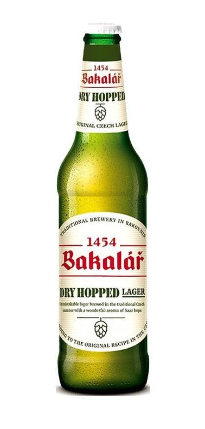 Пиво Bakalar DRY HOPPED 5,2% светлое холодного охмеления 330 мл., стекло