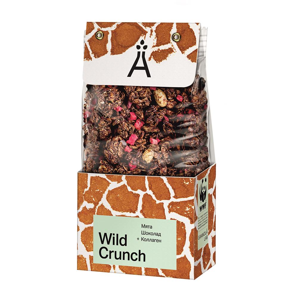 Гранола мята и шоколад Granola.lab Wild Crunch 260 гр., пластиковый пакет