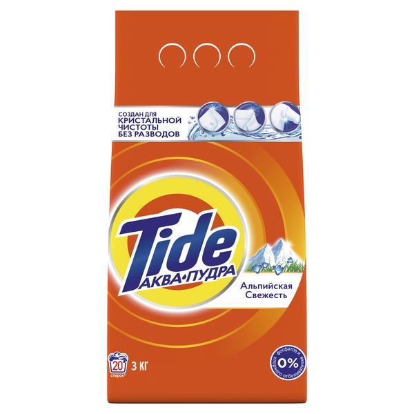 Стиральный порошок Tide Альпийская свежесть автомат для белого белья 3 кг., флоу-пак