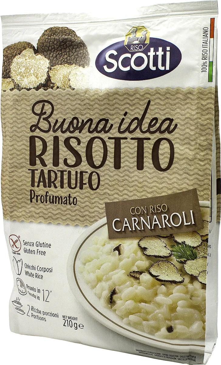 Крупа RISO Scotti Risotto Tartufo Рис ризотто с трюфелем, 210 гр., пластиковый пакет