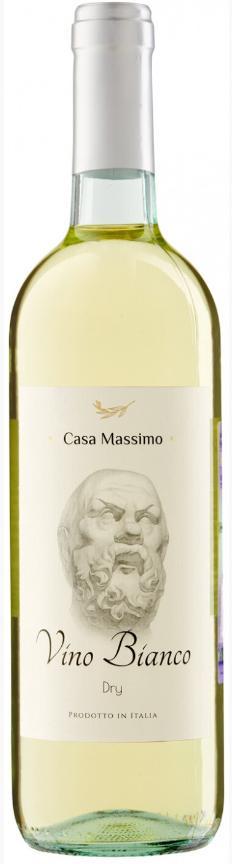 Вино ординарное Каза Массимо Вино Бианко сухое белое 10,5% Италия 750 мл., стекло