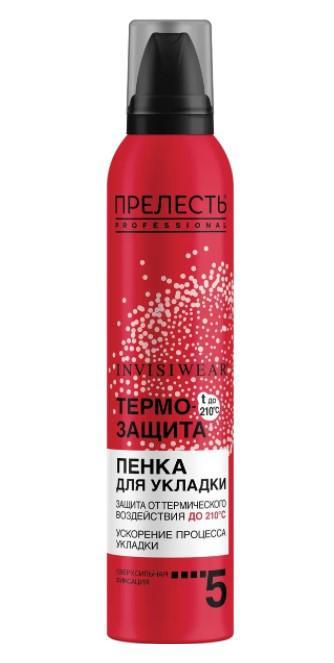 Лак для волос Прелесть Professional Invisiwear термозащитный для горячей укладки 300 мл., баллон