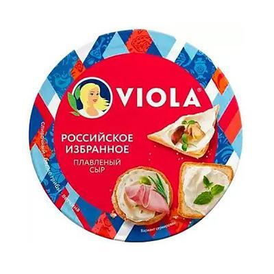 Сыр плавленый Viola Российское избранное ассорти треугольники 45% 130 гр., картон