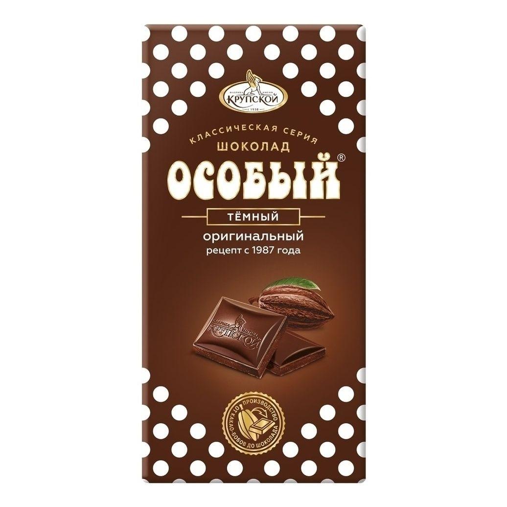 Шоколад КФ им. Крупской Особый темный 85 гр., обертка