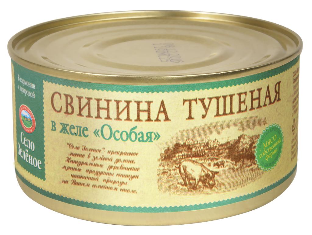 Свинина тушеная Село Зелёное в желе 325 гр., ж/б