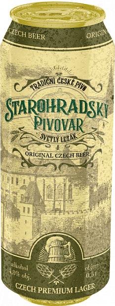 Пиво Starohradsky Pivovar Svetly Lezak светлое 4,8% 500 мл., ж/б