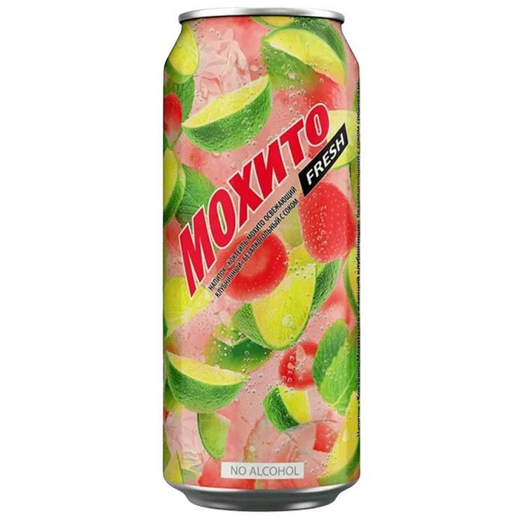 Напиток газированный Мохито fresh клубника освежающий 500 мл., ж/б