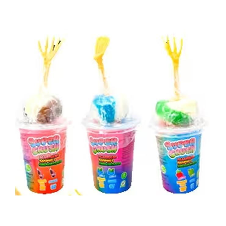 Леденец Super Crush на палочке с кислым гелем 60 гр., пластик
