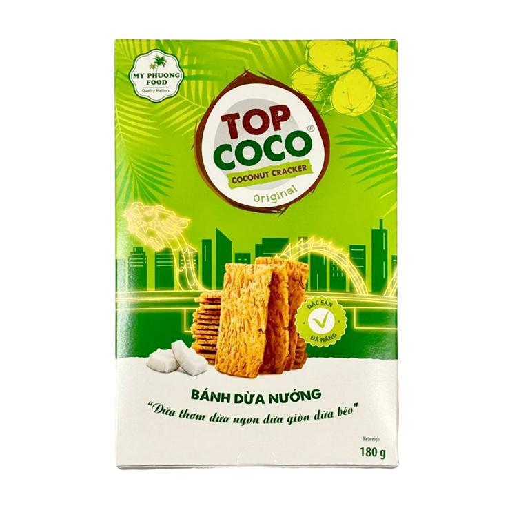 Крекеры TOP COCO кокосовые оригинальные 180 гр., дой-пак