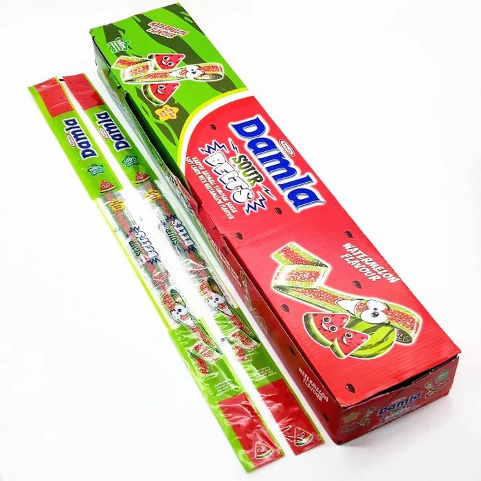 Мармелад Damla Кислые ремешки Арбуз 15 гр., флоу-пак