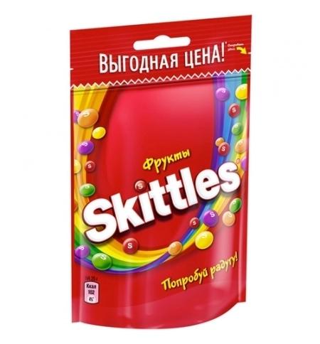 Конфеты жевательные Skittles в глазури фрукты 70 гр., дой-пак