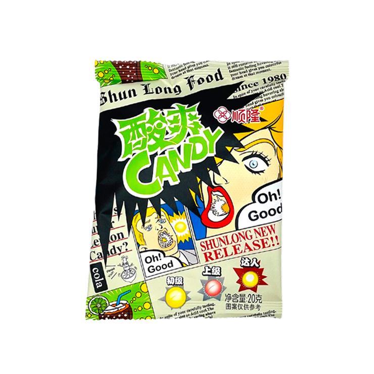 Конфеты жевательные Shun Long Food кола 26 гр., флоу-пак