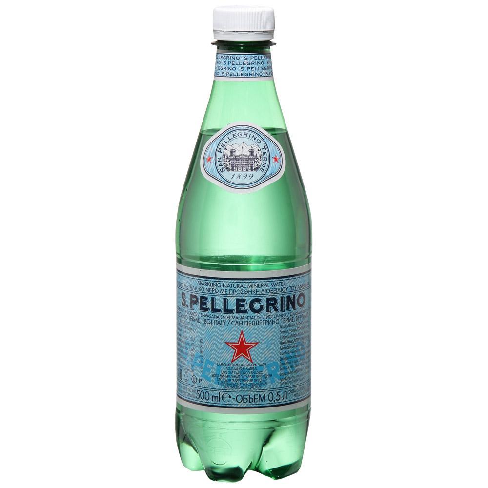 Вода газированная Sanpellegrino минеральная лечебно-столовая 500 мл., ПЭТ