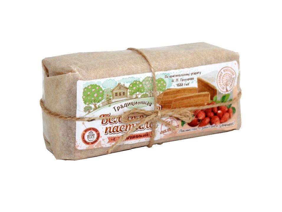 Пастила Белёвский продукт с земляникой без сахара 200 гр., обертка
