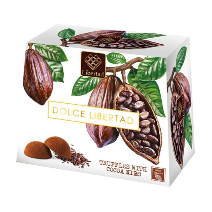 Конфеты Libertad Dolce Libertad трюфели какао-крупка 150 гр., картон