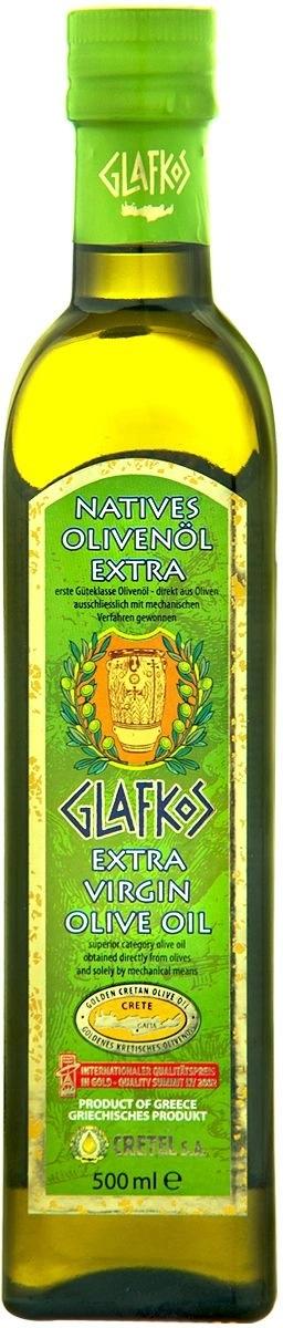 Масло оливковое Glafkos EVOO AC < 0,1-0,8, 500 мл., стекло