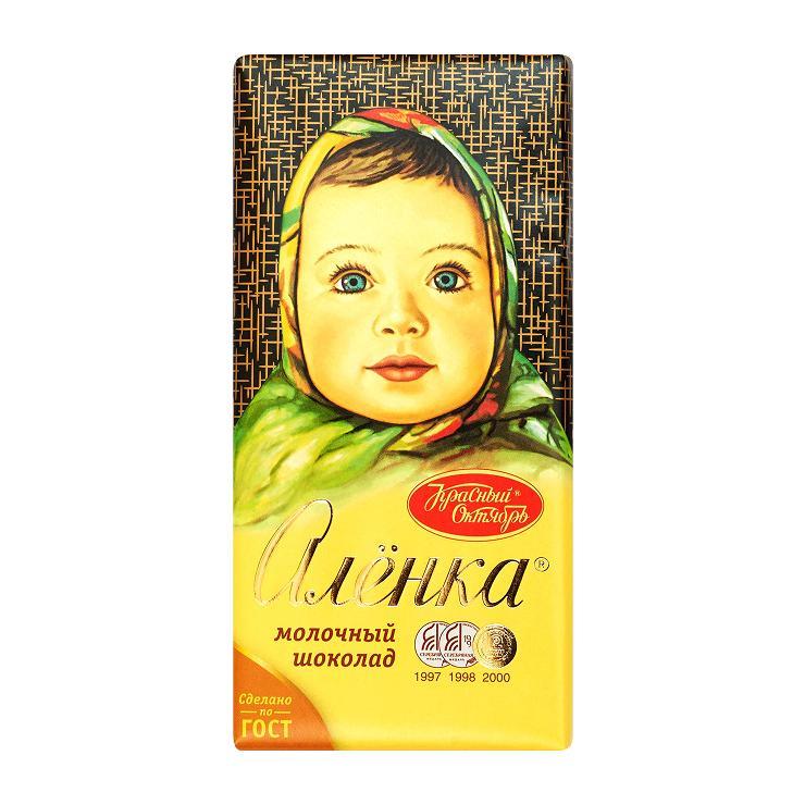 Шоколад Алёнка молочный 90 гр., обертка