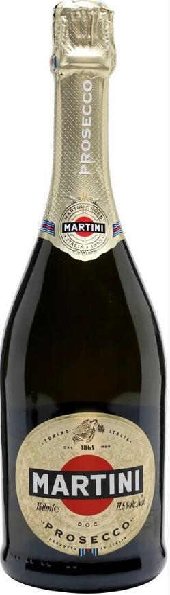 Вино игристое Мартини Просекко белое сухое 11,5% Италия 750 мл., стекло