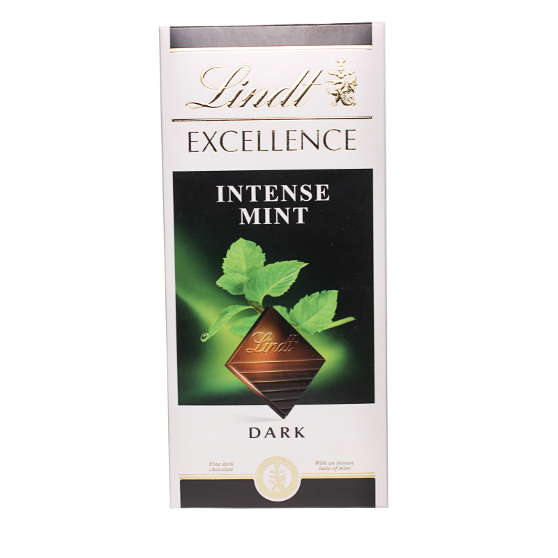 Шоколад Excellence темный со вкусом мяты, Lindt, 100 гр., картон