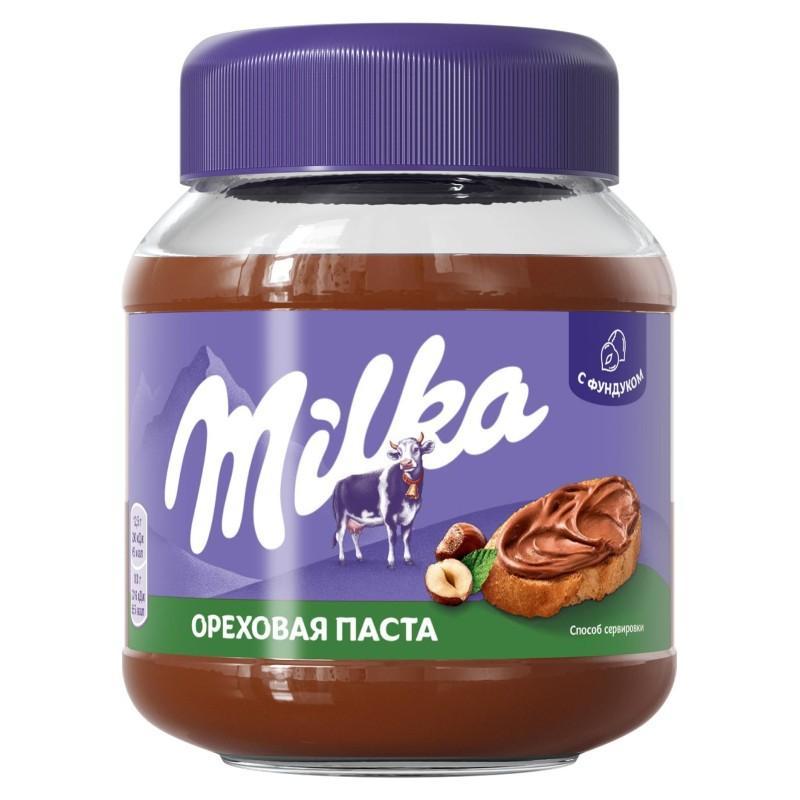 Паста ореховая Milka с добавлением какао 350 гр., стекло