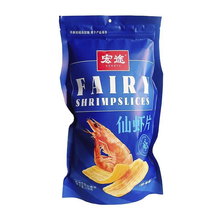 Чипсы Hongtu креветочные чесночные 178 гр., дой-пак