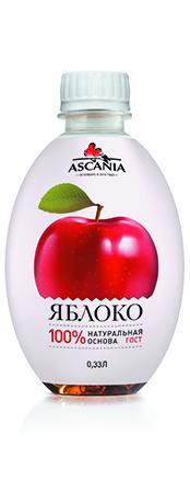 Напиток сильногазированный Ascania яблоко 330 мл., ПЭТ