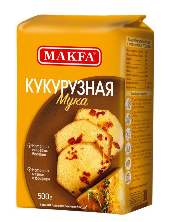 Мука Makfa Кукурузная, 500 гр., бумажная упаковка