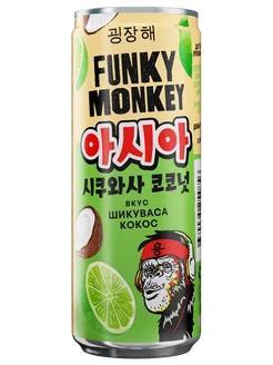 Напиток газированный Funky Monkey шикуваса кокос 330 мл., ж/б