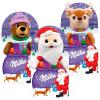 Подарок новогодний Milka XMAS Мейджик Микс Плюшевая игрушка и шоколад 96 гр., флоу-пак