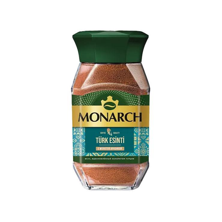 Кофе MONARCH TURK ESINTI растворимый порошкообразный c молотым 90 гр., стекло