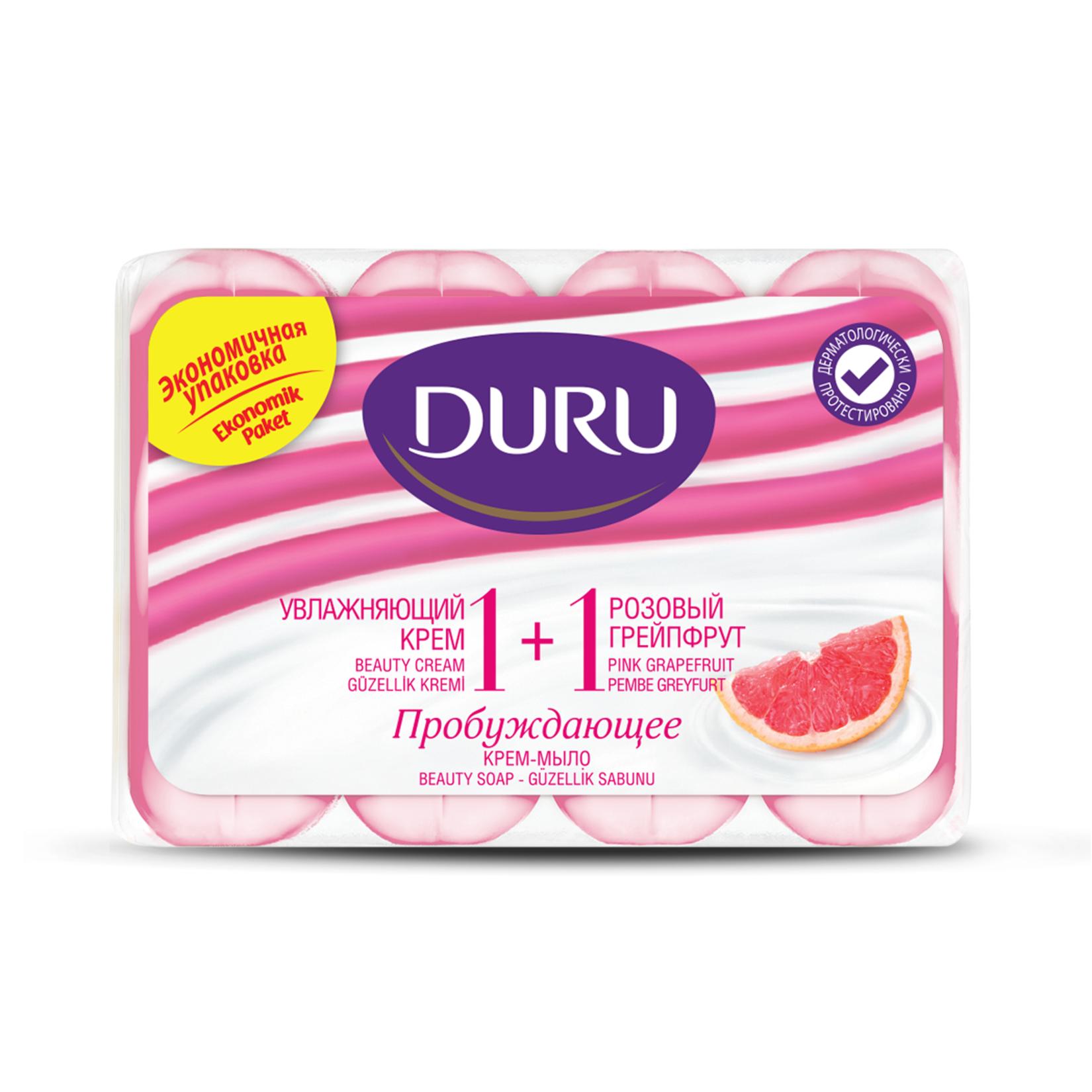 Мыло DURU Грейпфрут 4 шт., 90 гр., флоу-пак