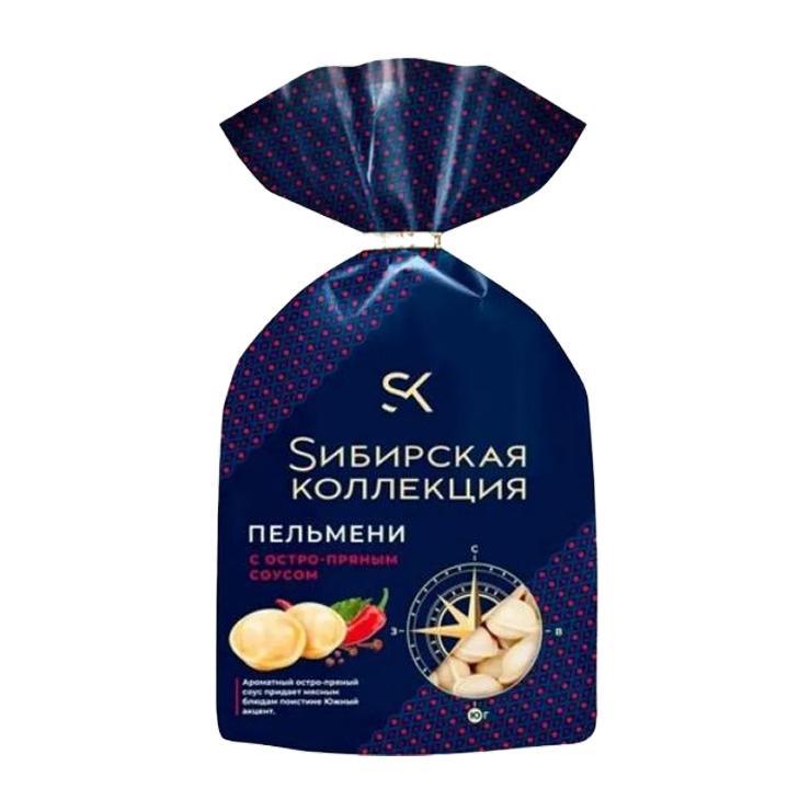 Пельмени Сибирская коллекция с остро пряным соусом 700 гр., пакет