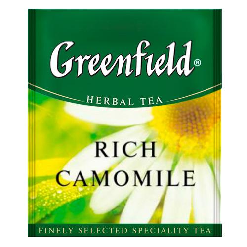 Чай Greenfield Rich Camomile травяной 100 пакетиков, 200 гр., картон