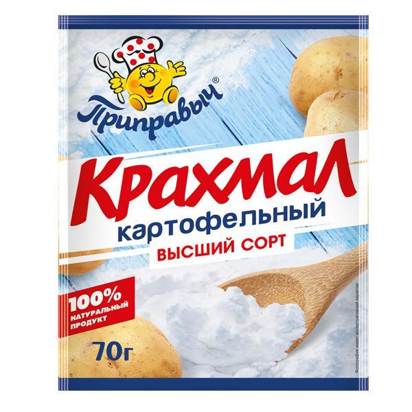 Крaхмал картофельный Приправыч высший сорт 70 гр., саше