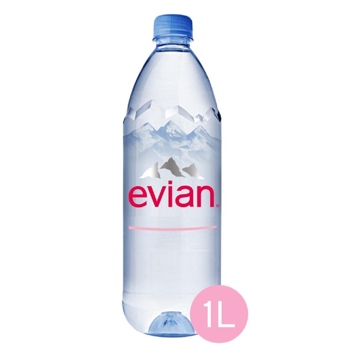 Вода Evian минеральная негазированная, 1 л., ПЭТ