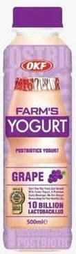 Йогурт Farms Yougurt Grape, 500 мл., ПЭТ