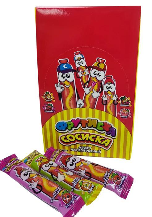 Десерт желейный Фрутиска Сосиска 12 гр., флоу-пак