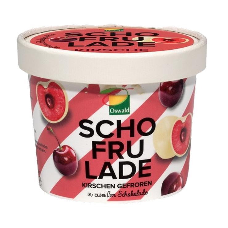 Вишня Oswald SCHOFRULADE в белом шоколаде 130 гр., пластиковая упаковка