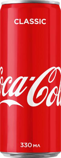 Напиток газированный Coca-Cola classic Польша 330 мл., ж/б
