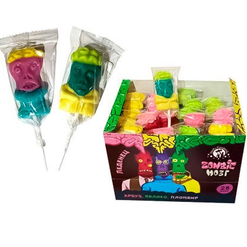 Карамель на палочке Zombie Мозг 22 гр., обертка